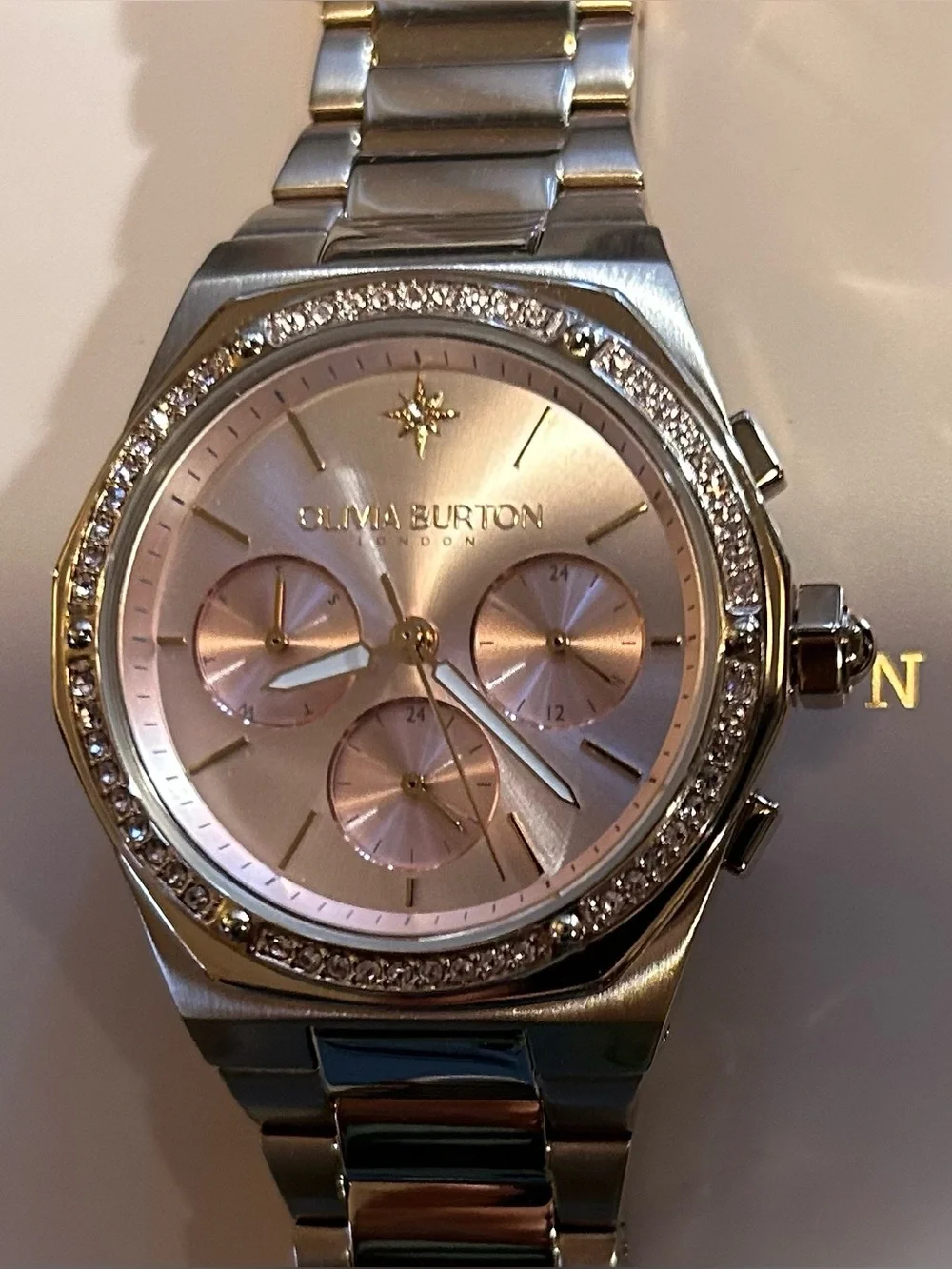 Olivia Burton MultiFunction RoseGold Watch With 38mm Chronograph Face